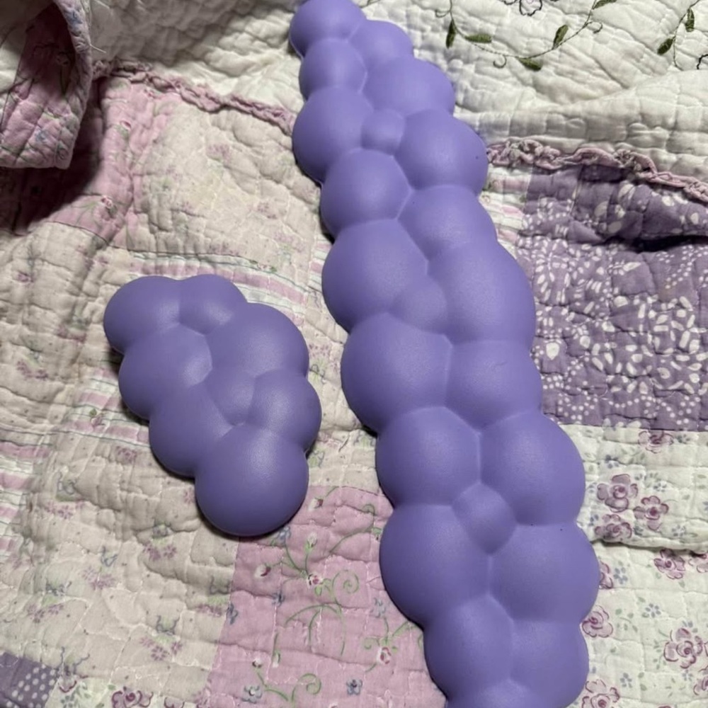 Purple Bubble Cloud Wrist Rest for Keyboard and Mouse